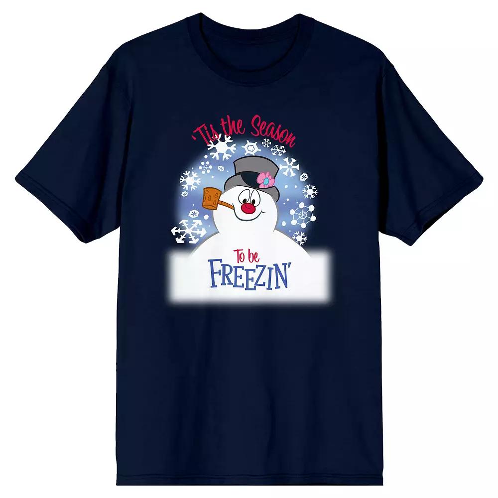 Men's Frosty The Snowman Falling Tee, Size: Medium, Blue Product Image