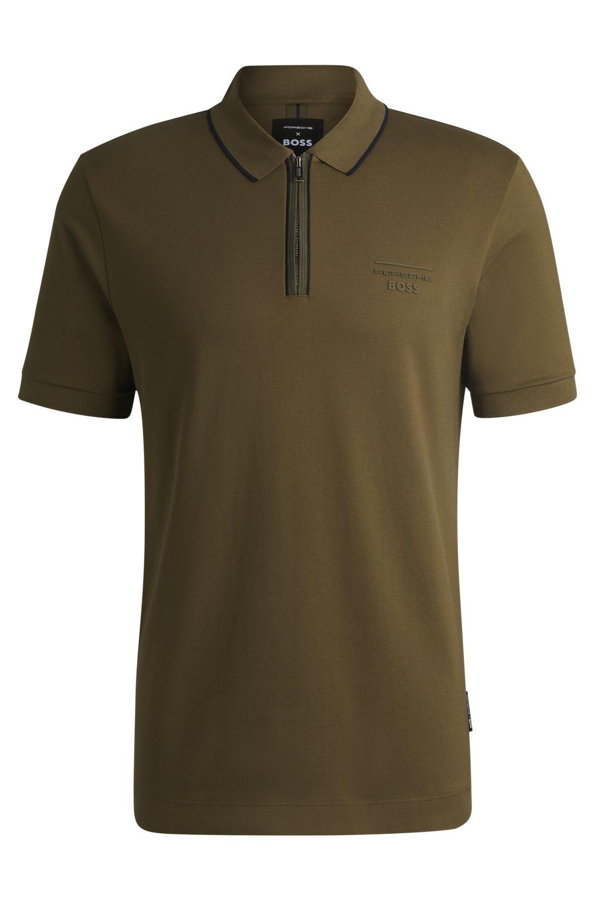 Porsche x BOSS stretch-cotton polo shirt Product Image