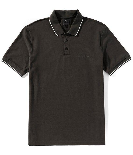 Armani Exchange Pique Short Sleeve Polo Shirt Product Image