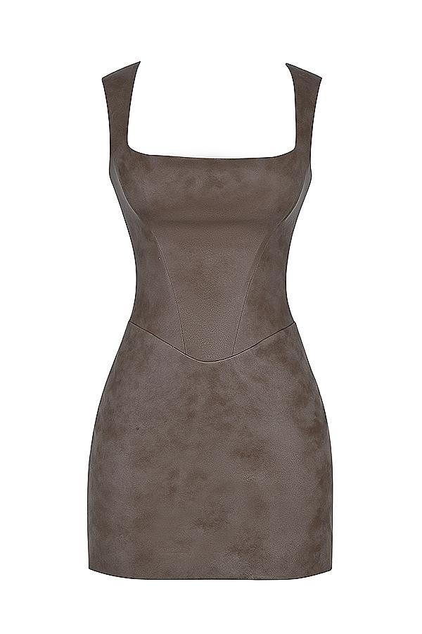 Pandora  mocha corset mini dress Product Image