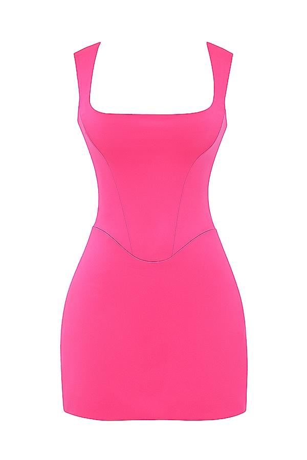 Enya  fuchsia corset mini dress Product Image