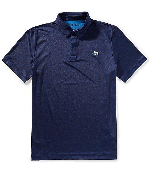 Lacoste Performance Stretch Golf Club Printed Short Sleeve Polo Shirt Product Image
