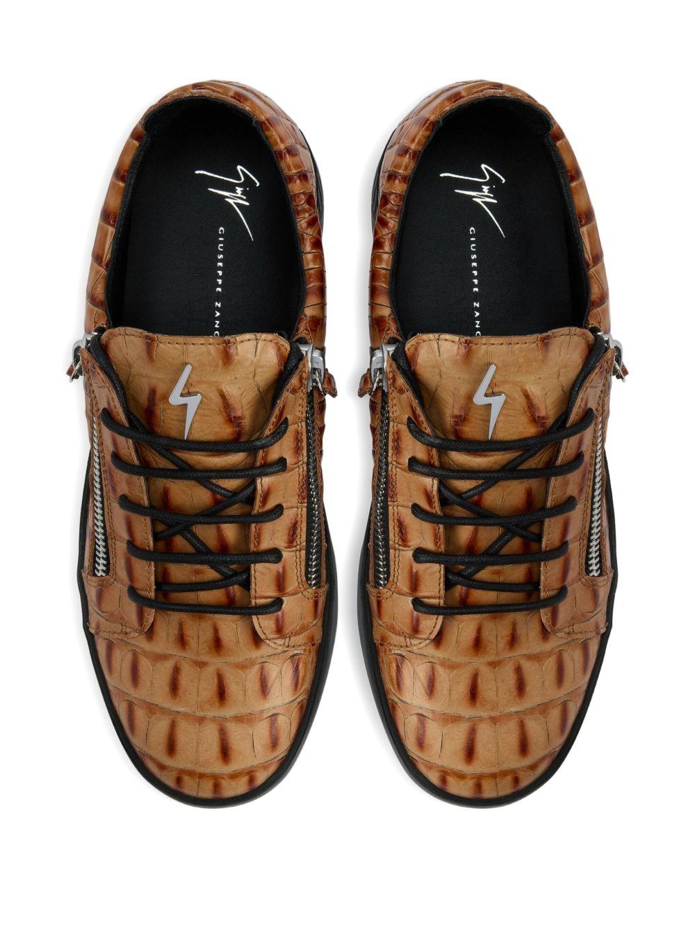 Frankie crocodile-effect sneakers Product Image