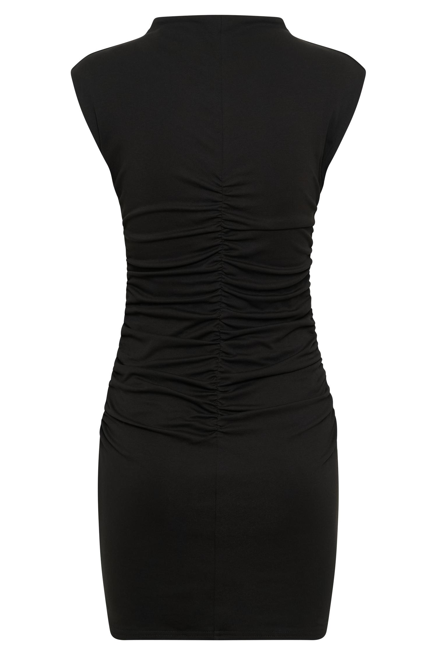 Elliot High Neck Sleeveless Mini Dress - Black Product Image