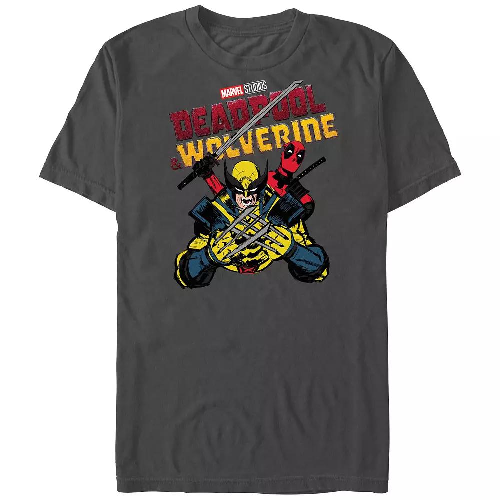 Men's Marvel Deadpool And Wolverine Crossed Claws Graphic Tee,  Product Image