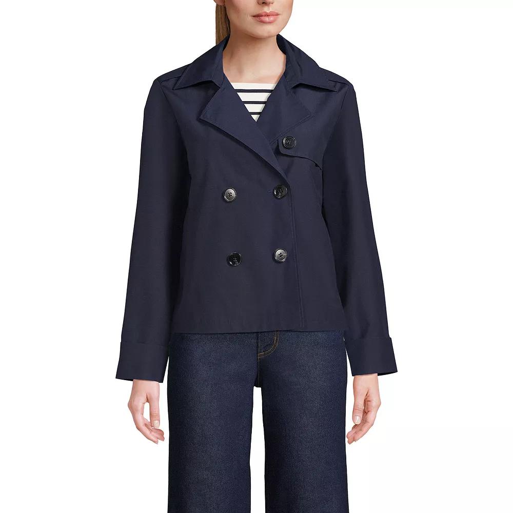 Women's Lands' End Cropped Trench Jacket,  Product Image