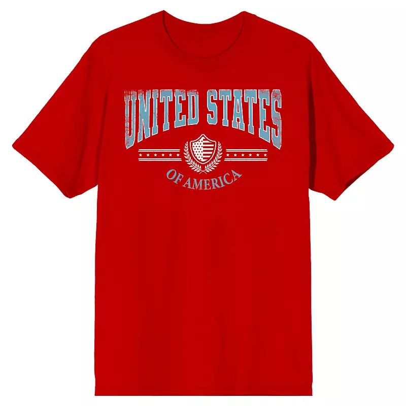 Men's American USA Crest Graphic Tee,  Product Image
