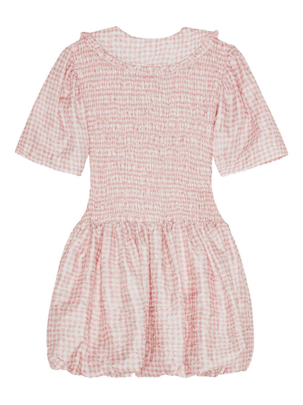 ruffled smocked mini dress Product Image