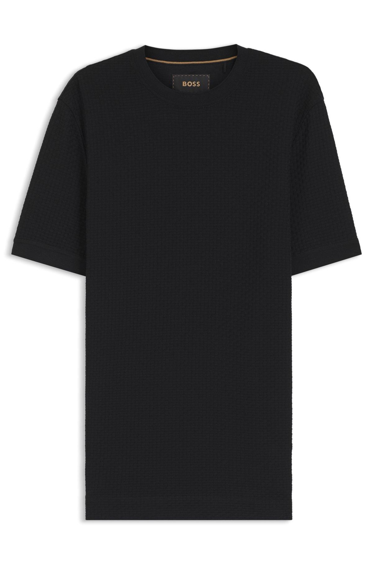 Basket-weave T-shirt in mercerised cotton Product Image