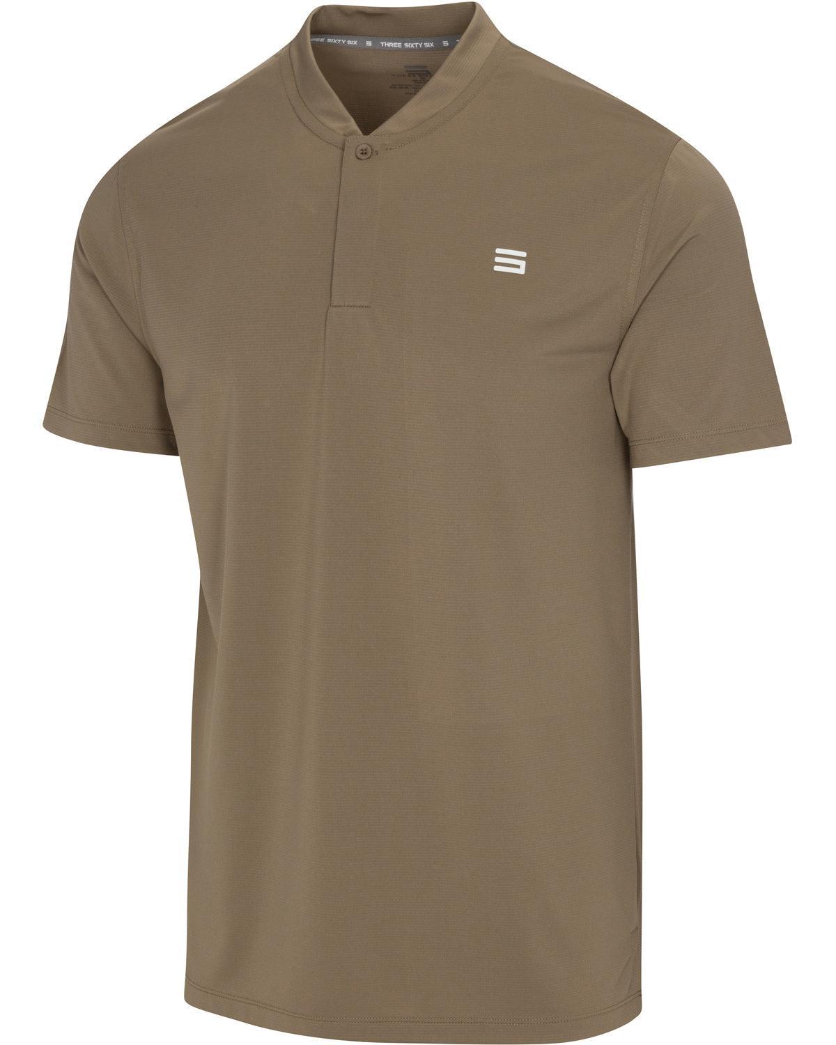 Three Sixty Six Men's Solid Collarless Golf Polo Male Product Image