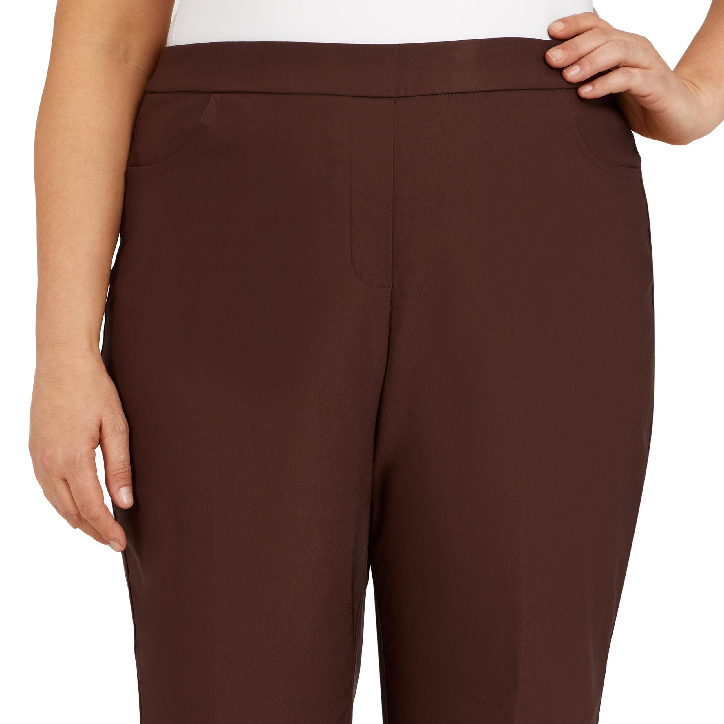 Alfred Dunner Plus Classic Allure Fit Proportioned Pant with Elastic Comfort Waistband Short Length Product Image