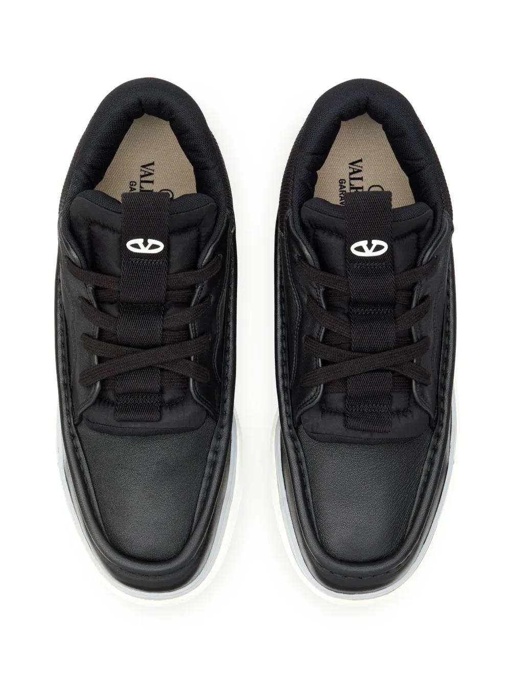 leather low-top sneakers Product Image