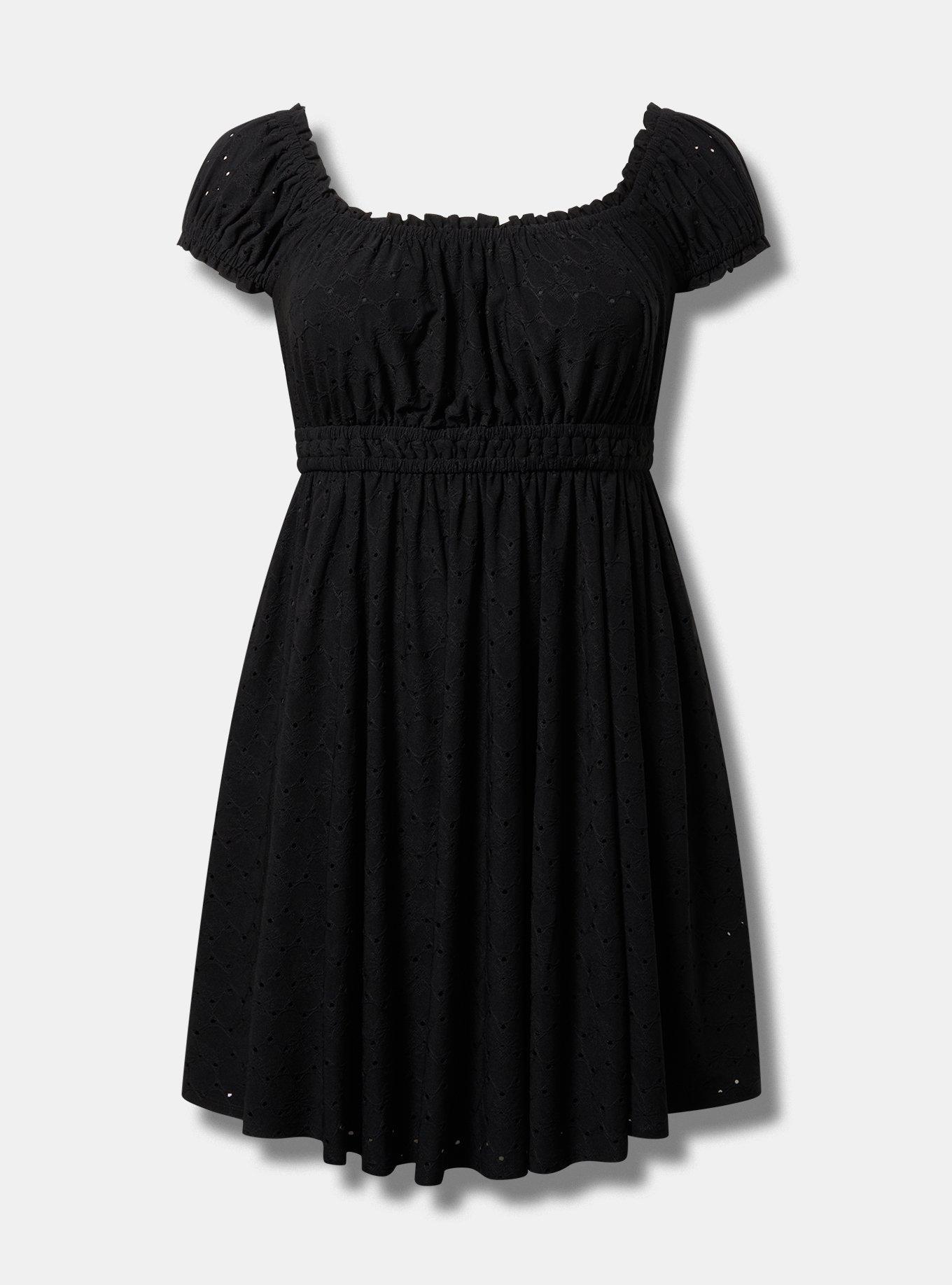 Mini Knit Eyelet Dress Product Image