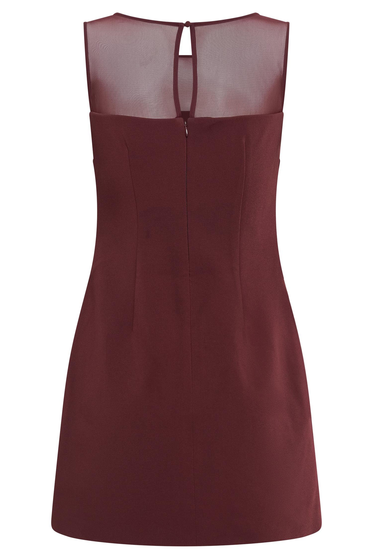 Posie Suiting Belted Mini Dress - Mahogany Product Image