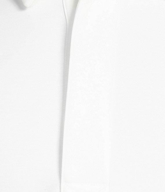 Murano Liquid Luxury Collection Slim Fit Neoprene Long Sleeve Polo Shirt Product Image