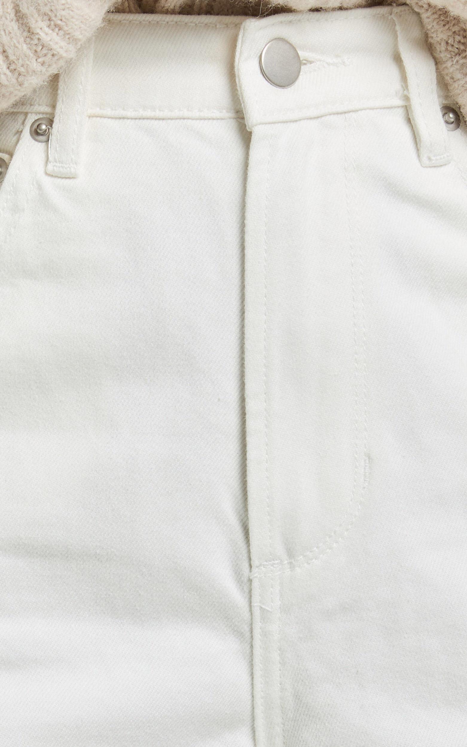 Dexter Jeans - High Waisted Straight Leg Denim Jeans in Ecru Product Image