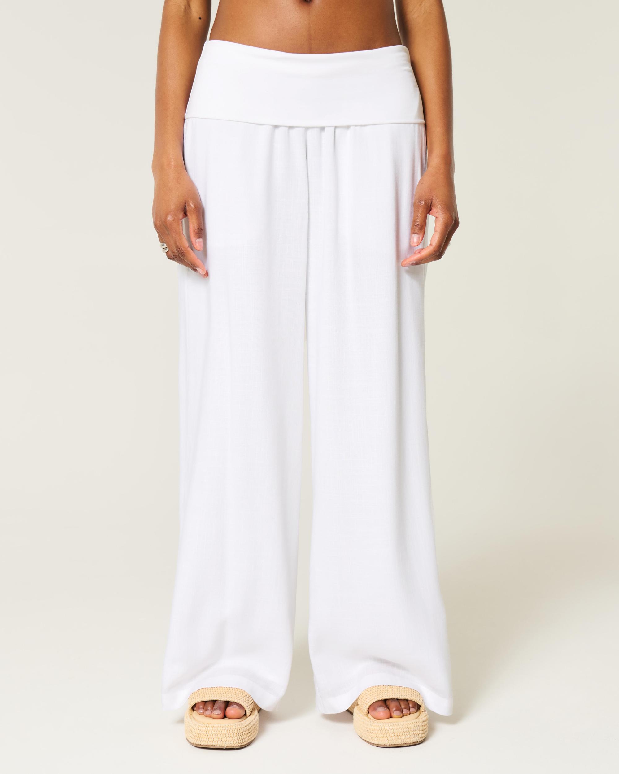 Foldover Waist Super Baggy Pants Product Image