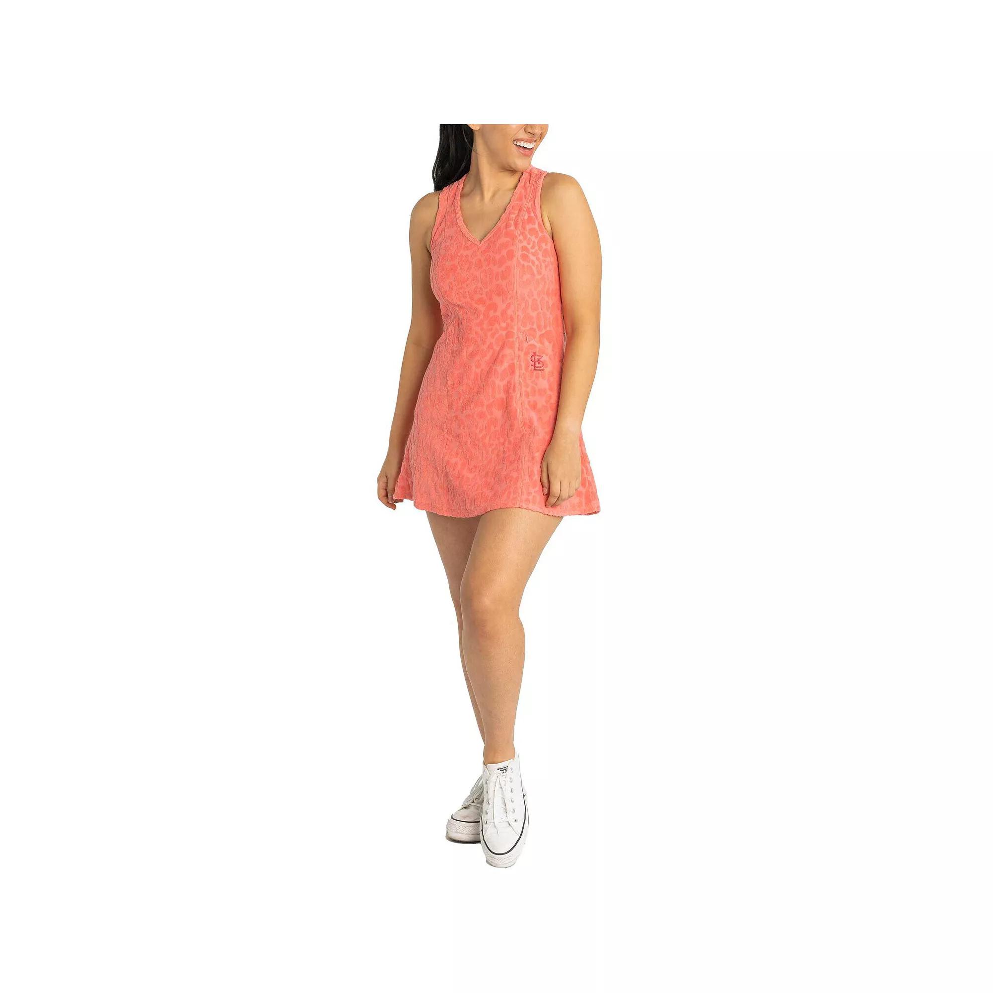 Women's Lusso Pink St. Louis Cardinals Tess Cheetah V-Neck Racerback Dress,  Product Image