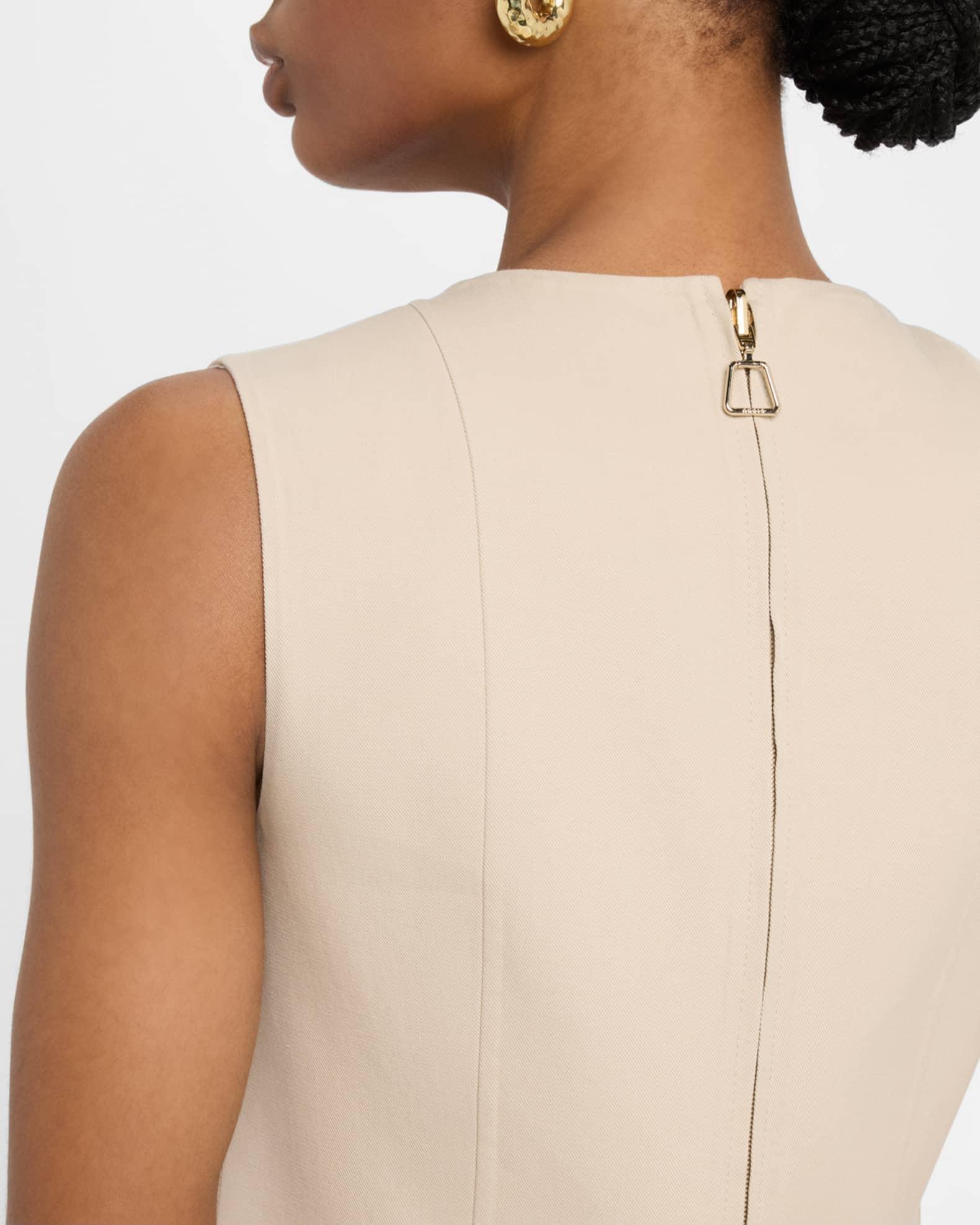 Linen-Blend Sleeveless Shift Dress Product Image