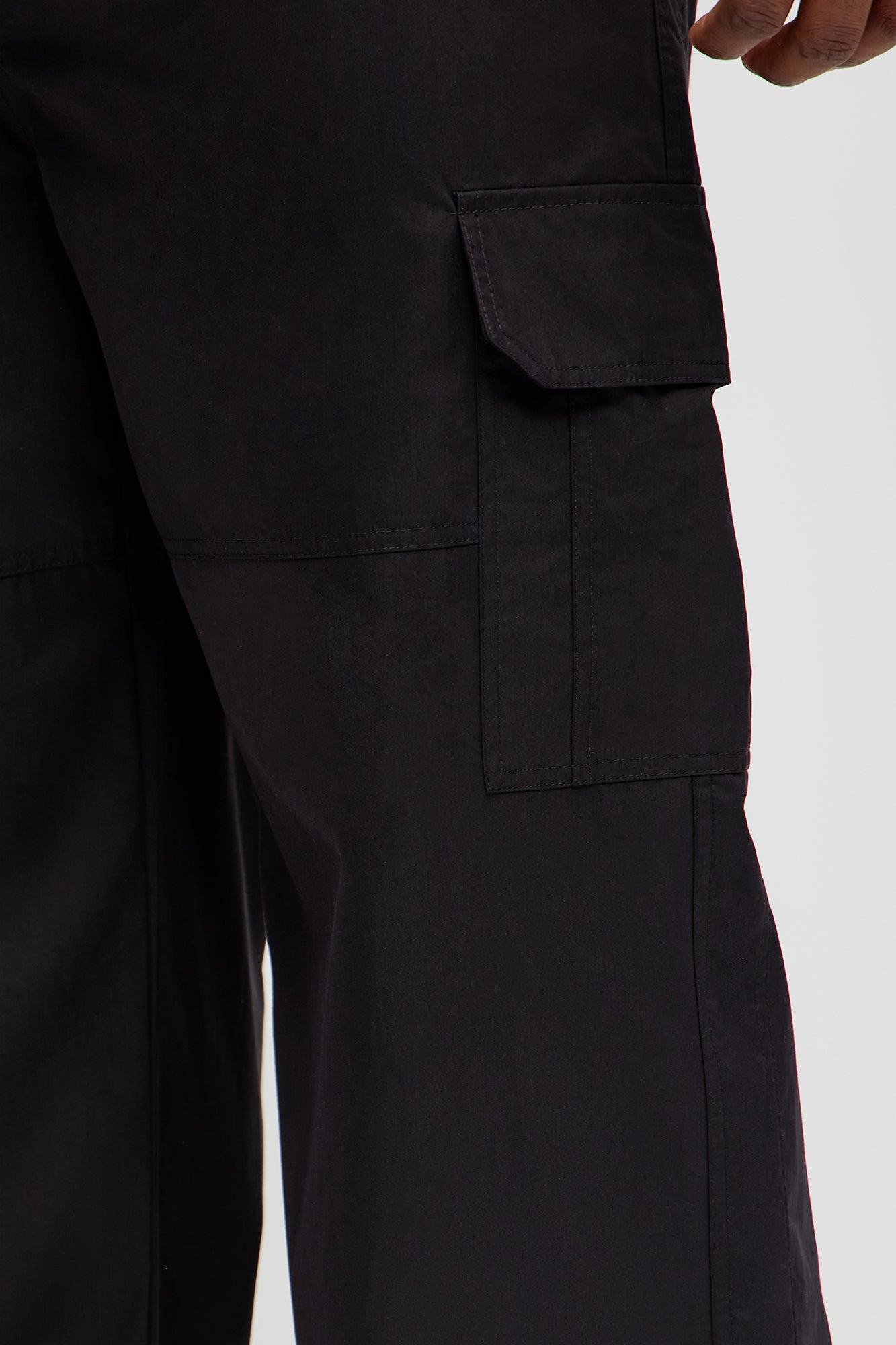At The Time Baggy Cargo Pants - Black Product Image