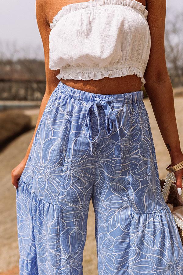 Swoop In High Waist Pants In Sky Blue Product Image
