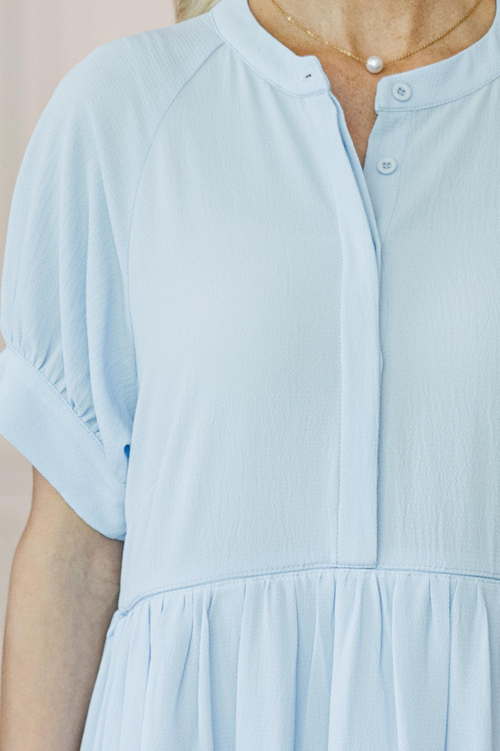 NURSING COLLECTION: Clear Skies Ahead Light Blue Midi Dress Female Product Image