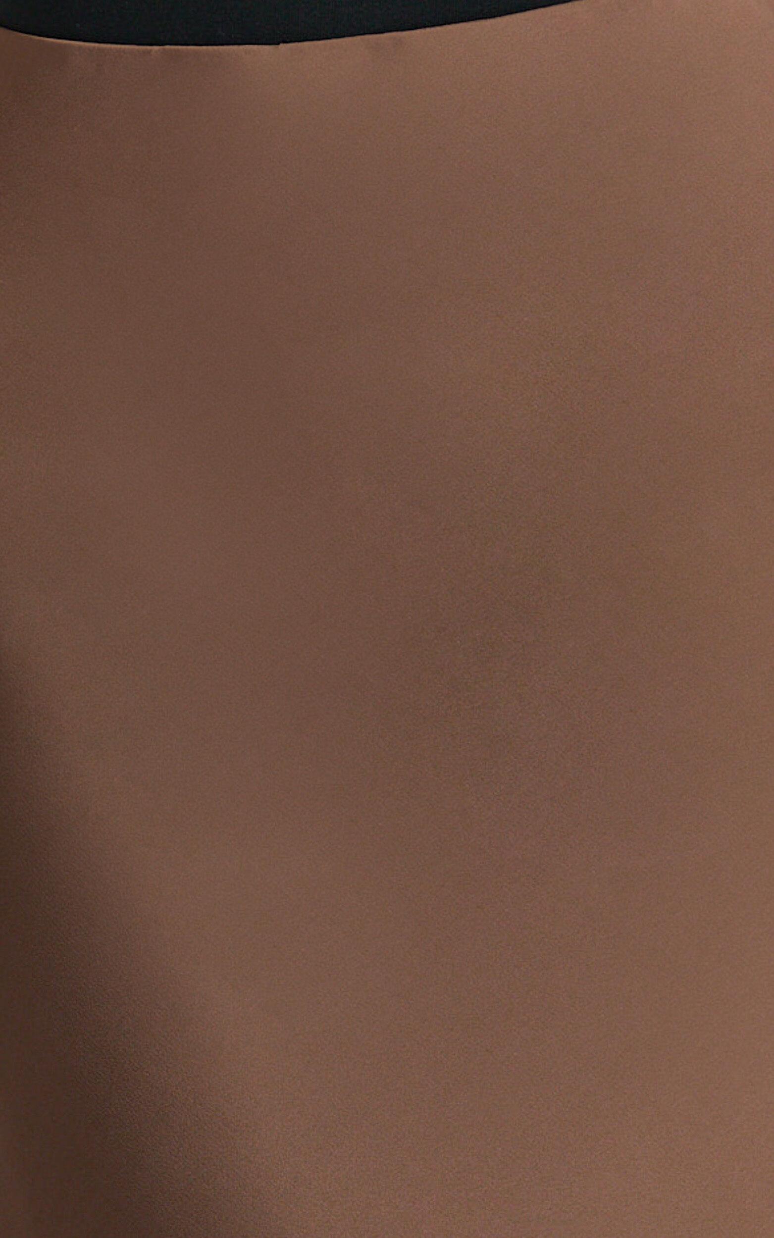 Amari Maxi Skirt - High Waisted Bias Cut Skirt in Chocolate Product Image