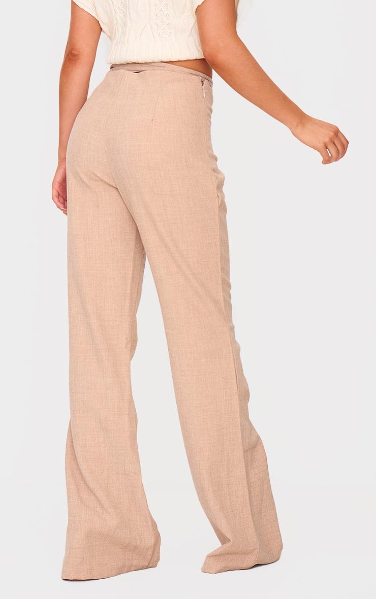 PLT Label Taupe Tie Waist Pants Product Image