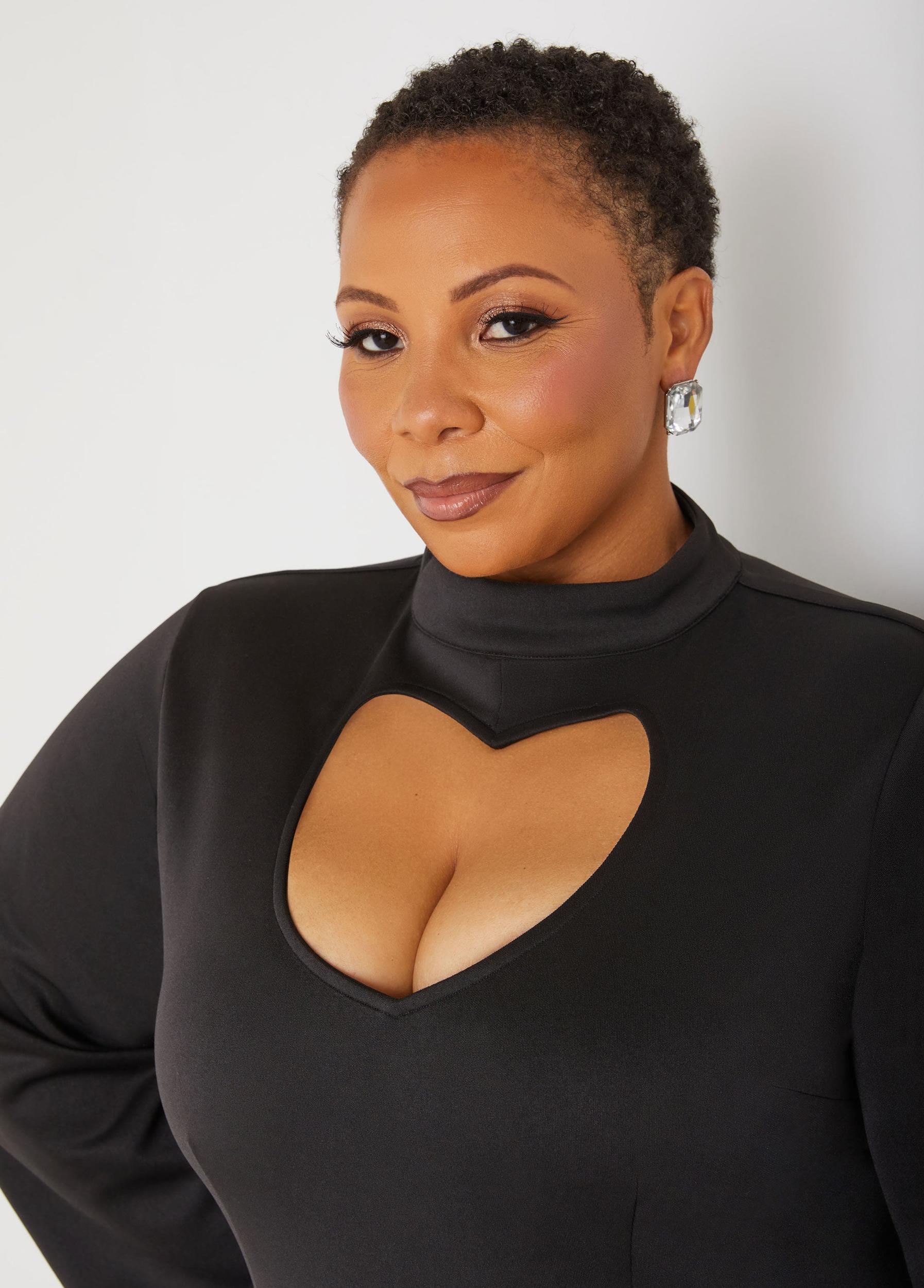 Heart Cutout Bodycon Dress Product Image