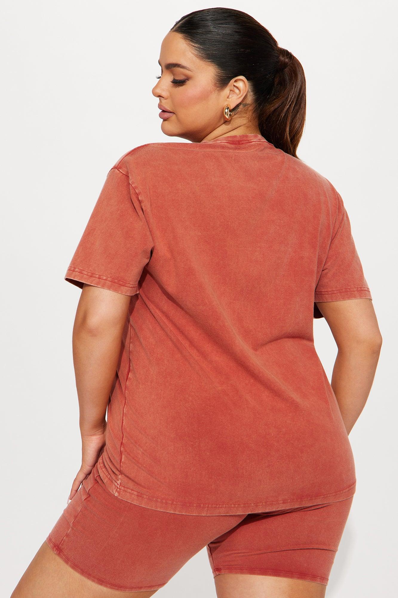 Stepping Out Mineral Wash Short Set - Rust Product Image