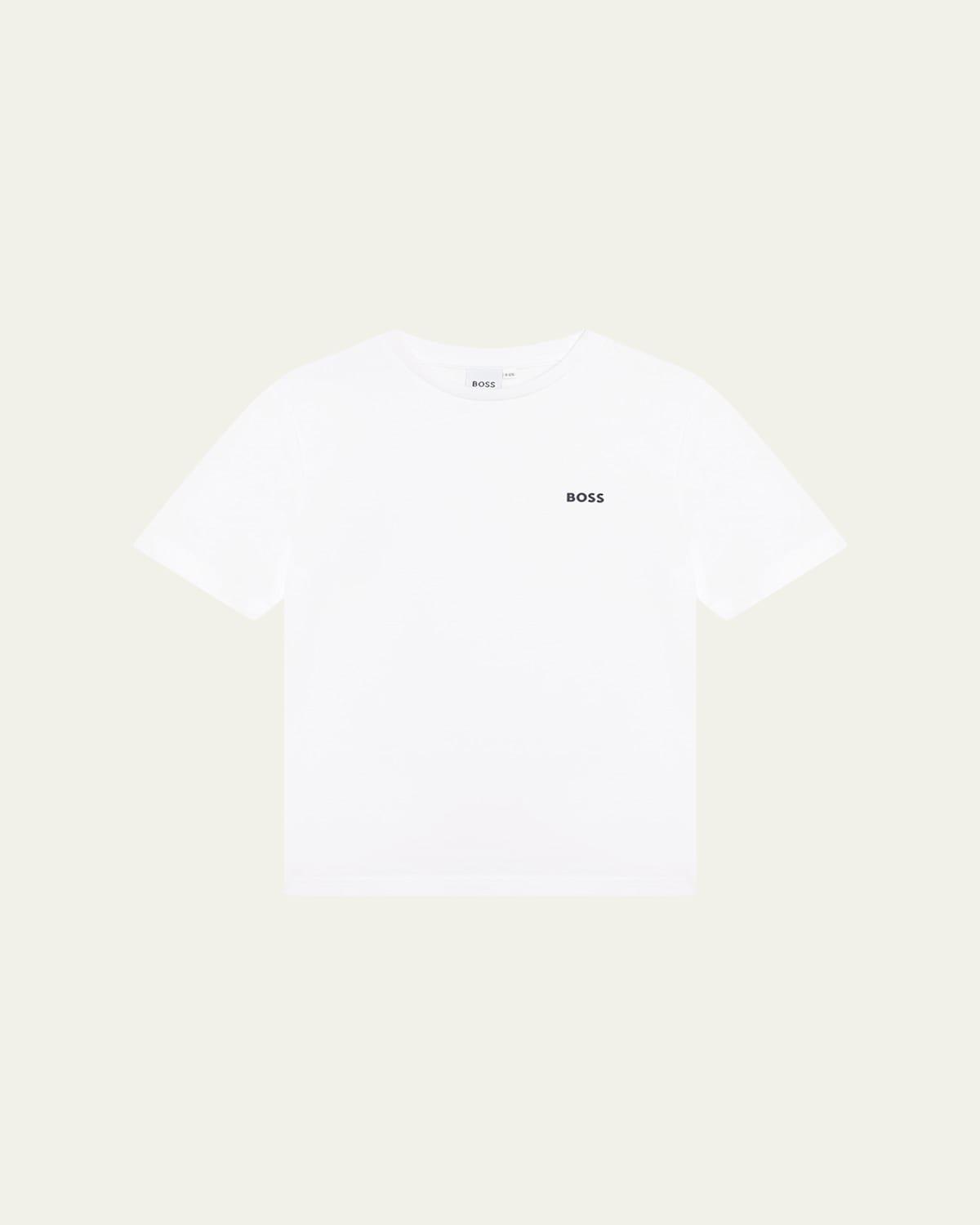 Boys Contrast Logo-Print T-Shirt, Size 8-16 Product Image