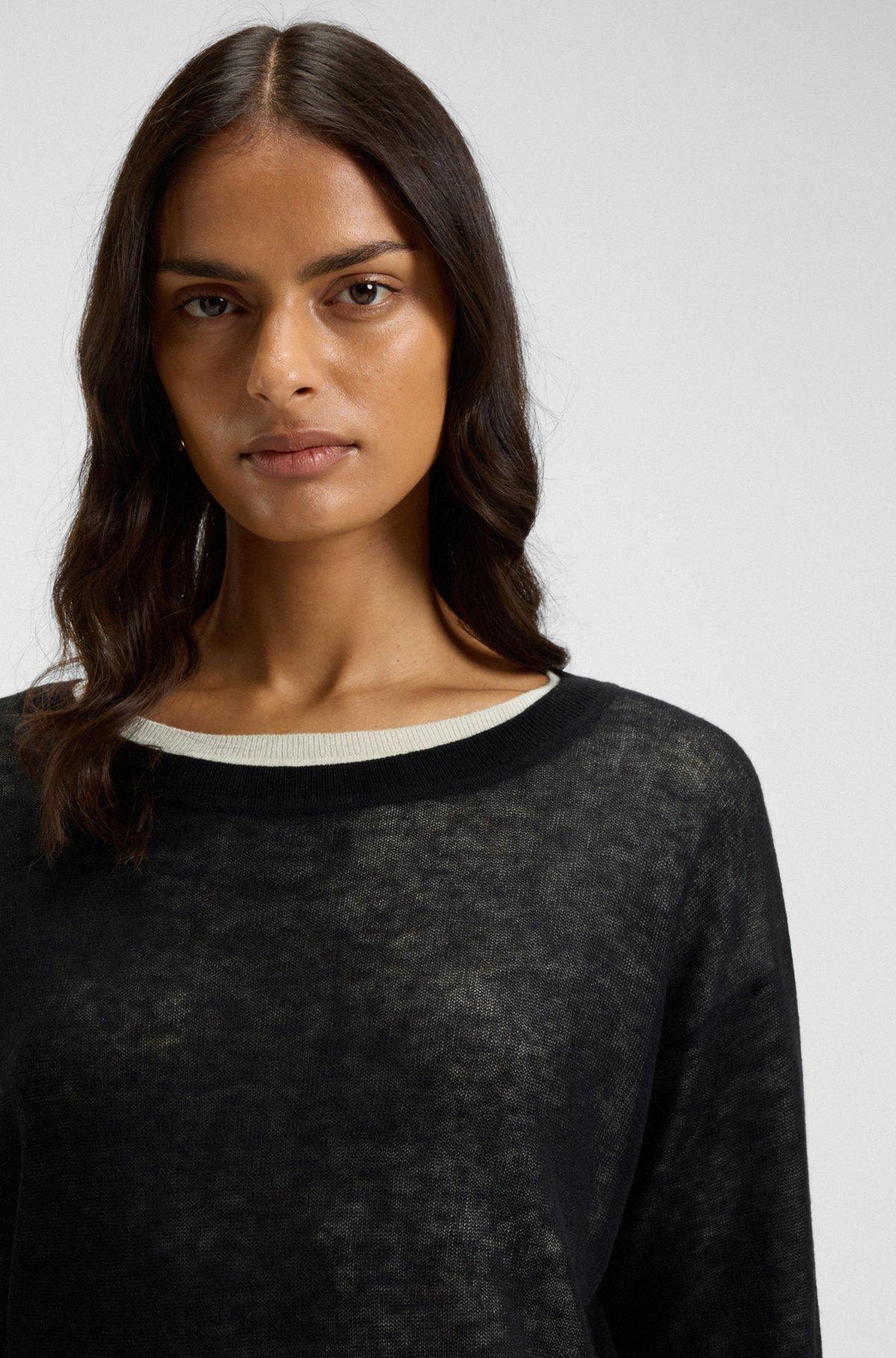 Knitted sweater with layered design Product Image