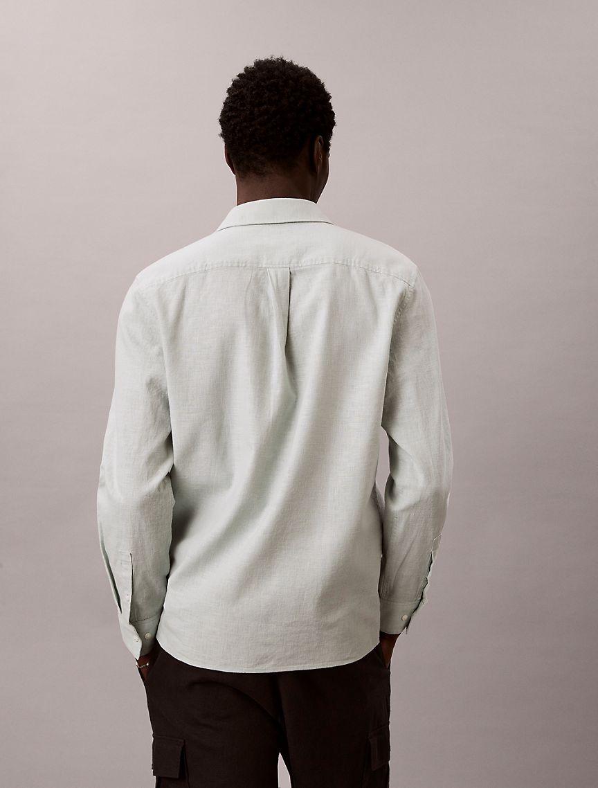 Linen Cotton Classic Button-Down Shirt Product Image