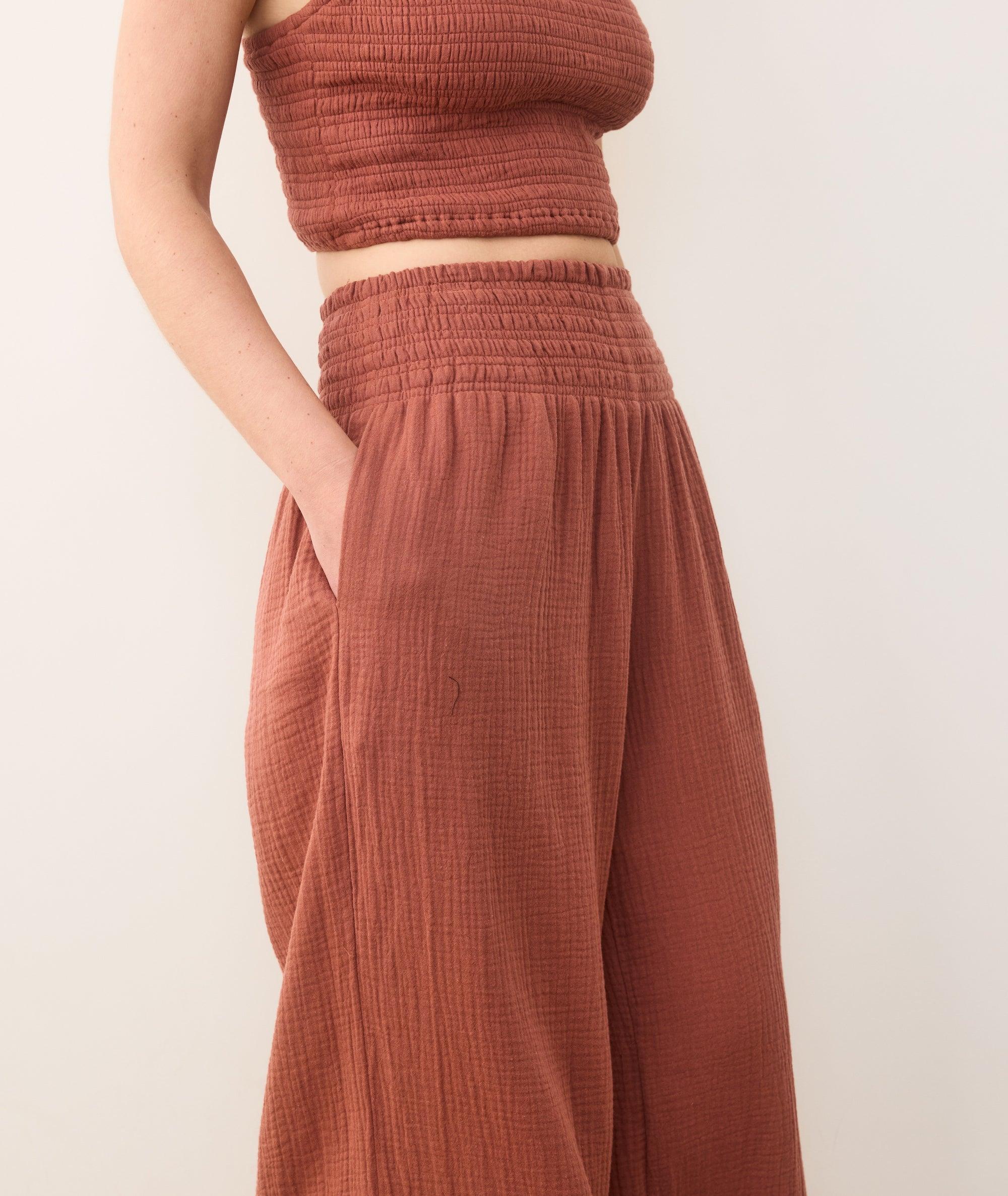 Sophia Double Cloth Palazzo Pant Product Image