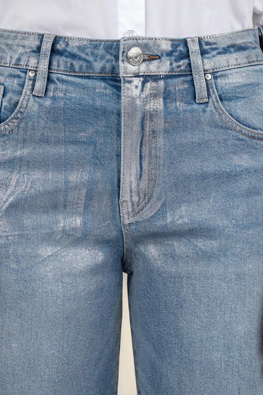 Ashley Silver Foil High Rise Barrel Leg Product Image