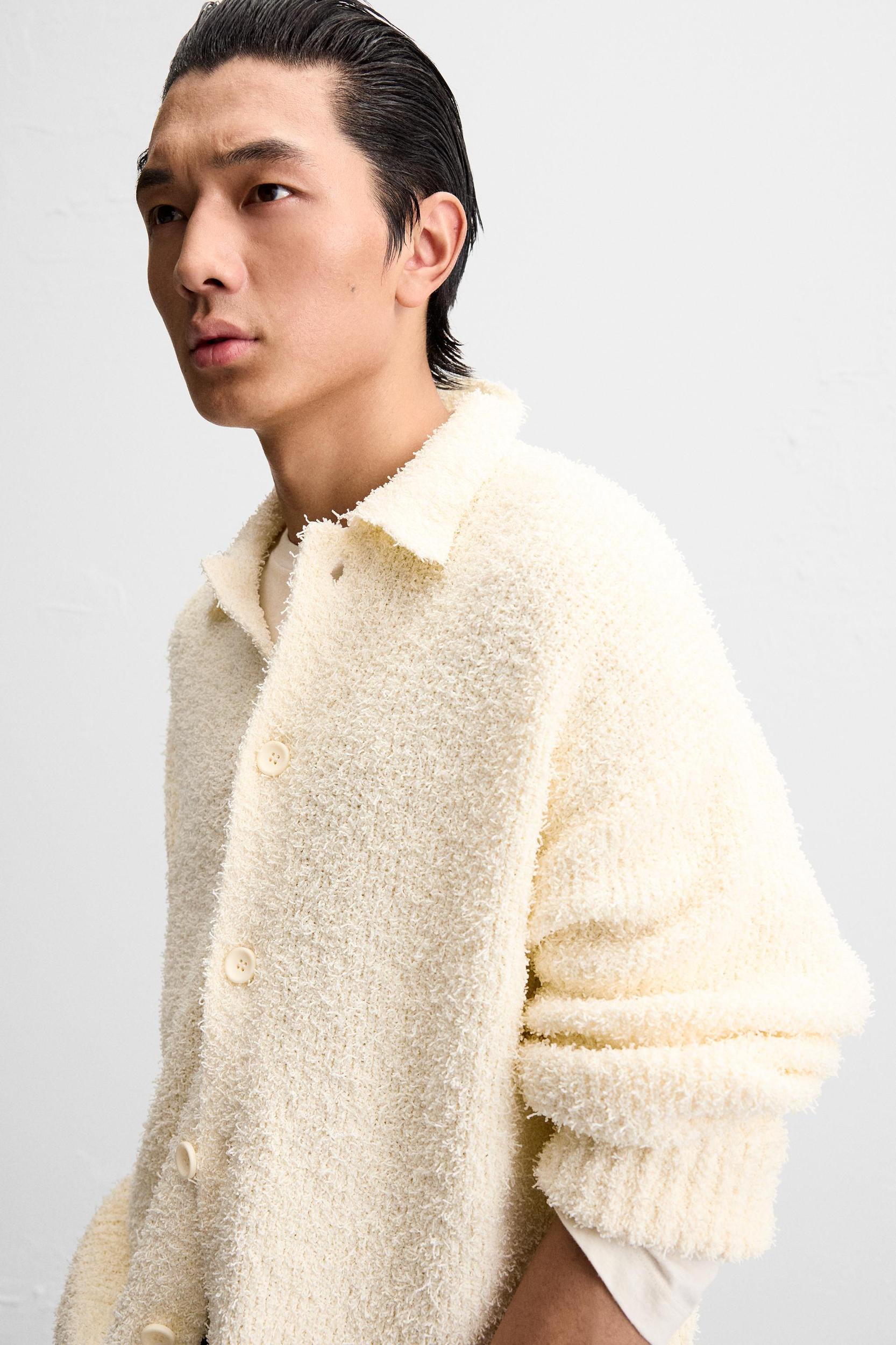 TOWEL TEXTURED CARDIGAN Product Image