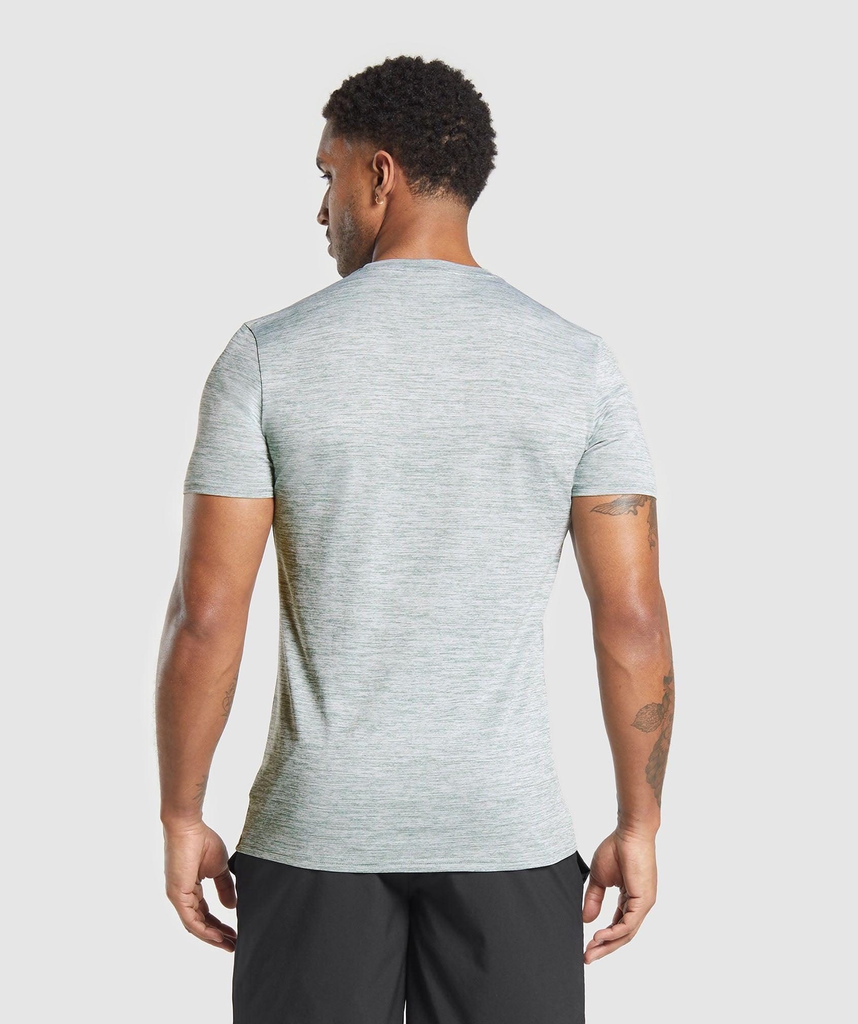 Gymshark Arrival Marl T-Shirt - Celeste Blue/White Marl Male Product Image