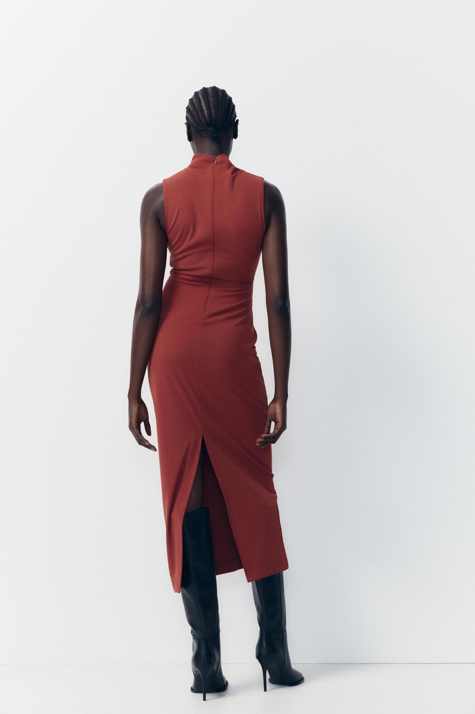 DRAPED MIDI DRESS Product Image
