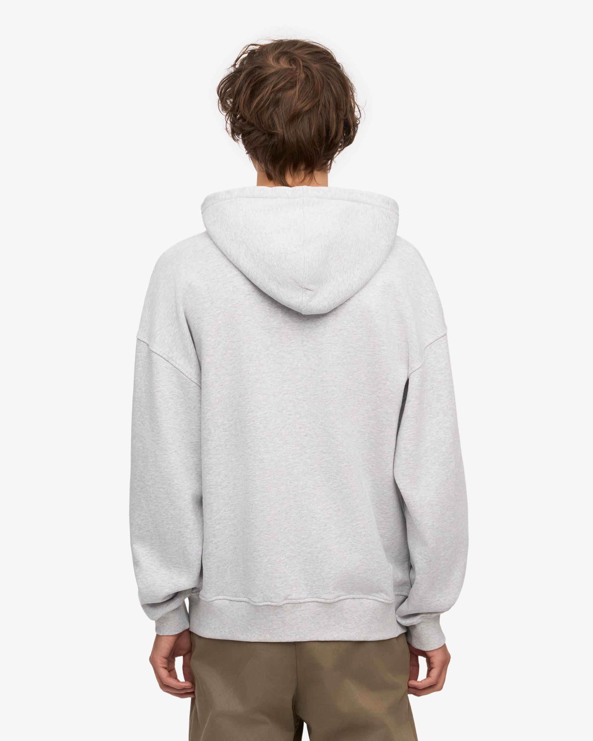 Organic Oversized Zip Hood - Snow Melange Product Image
