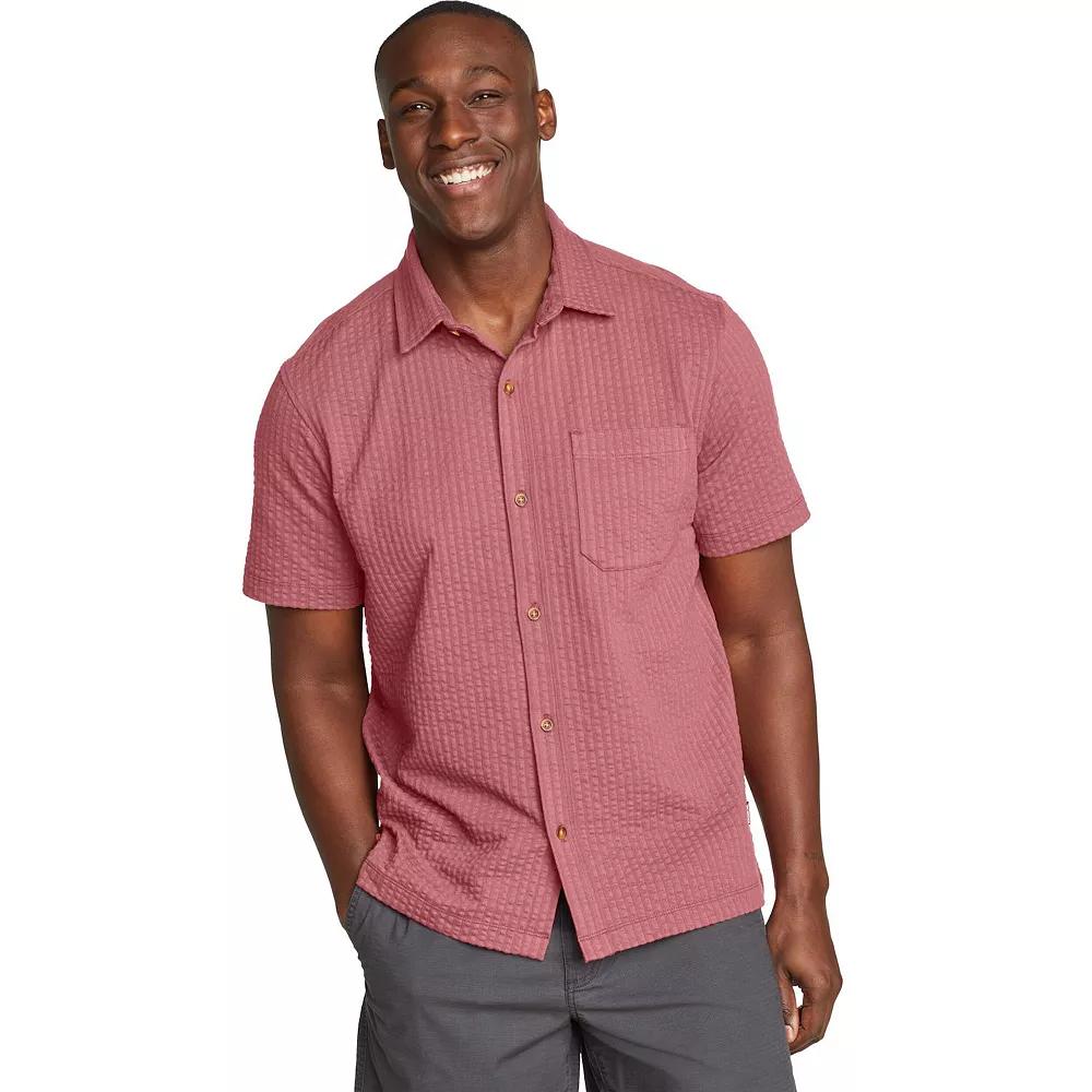 Big & Tall Eddie Bauer Alderpine Short Sleeve Seersucker Shirt, Men's, Size: XL Tall, Desert Pink Product Image