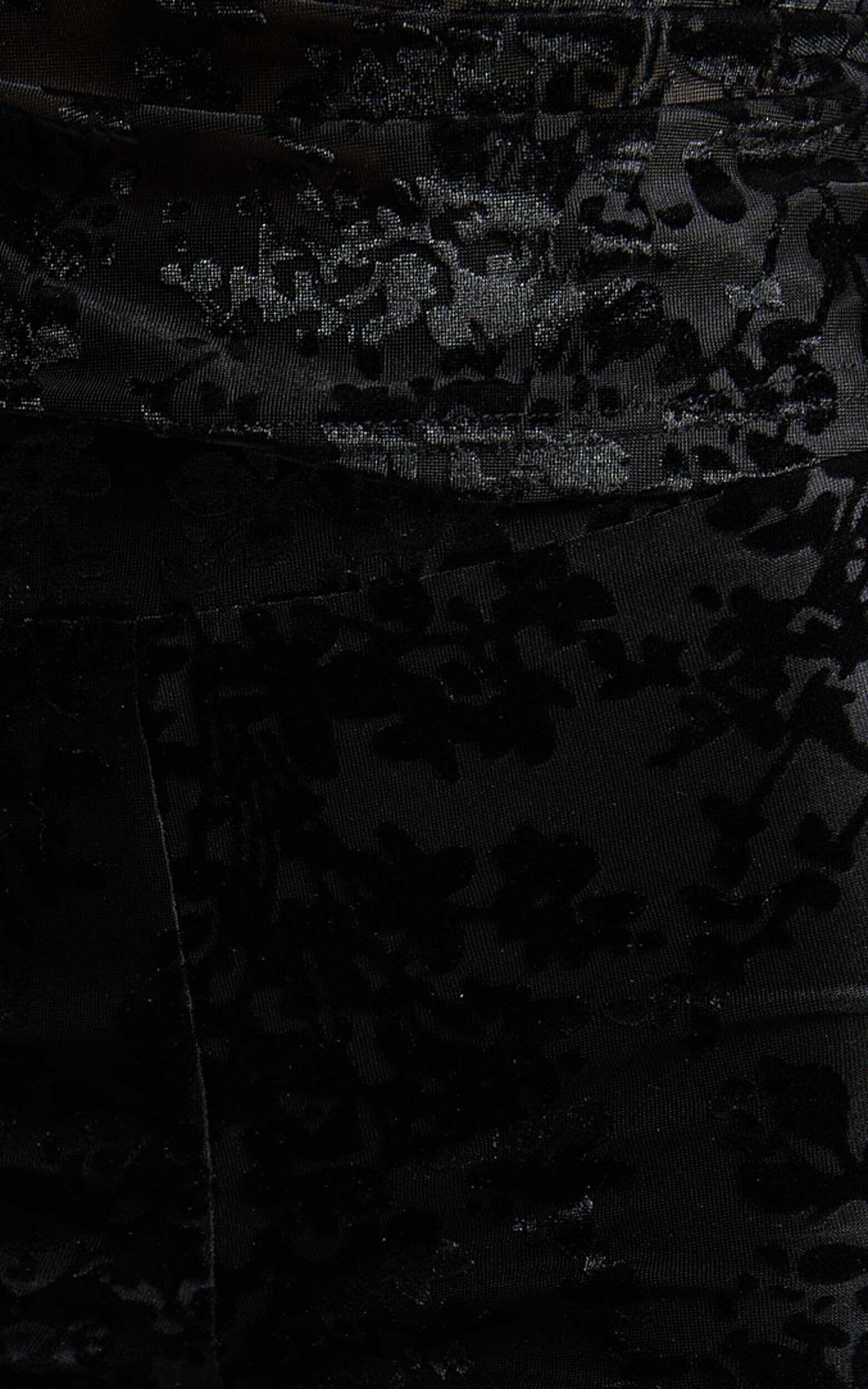 Christina Pants - Mid Waist Burnout Pants in Black Product Image