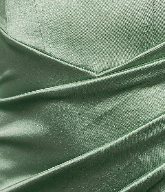 Honey and Rosie Spaghetti Strap Cowl Neck Pleated Waist Dress Product Image