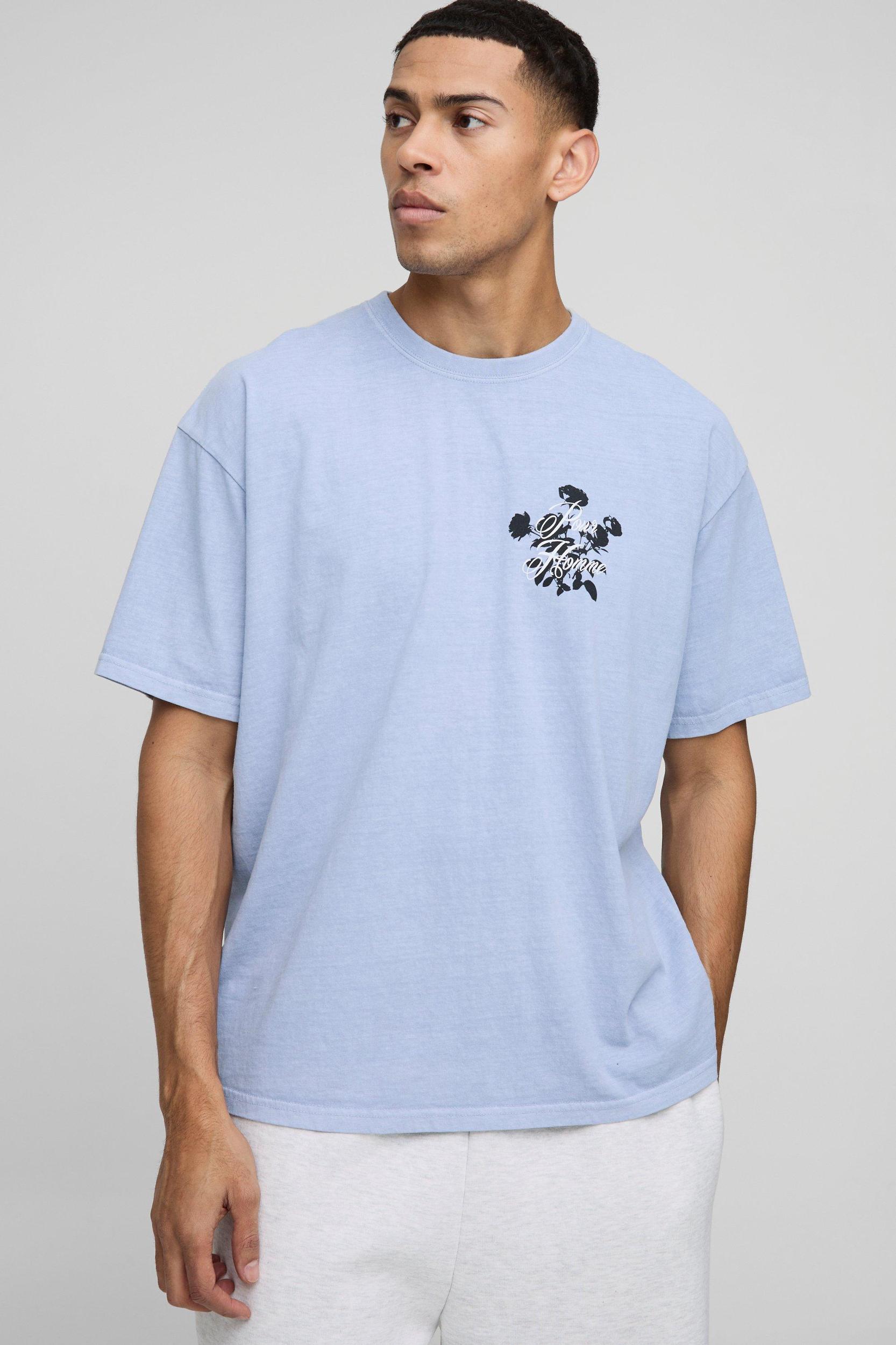 Oversized Renaissance Graphic Washed T-Shirt | boohooMAN USA Product Image