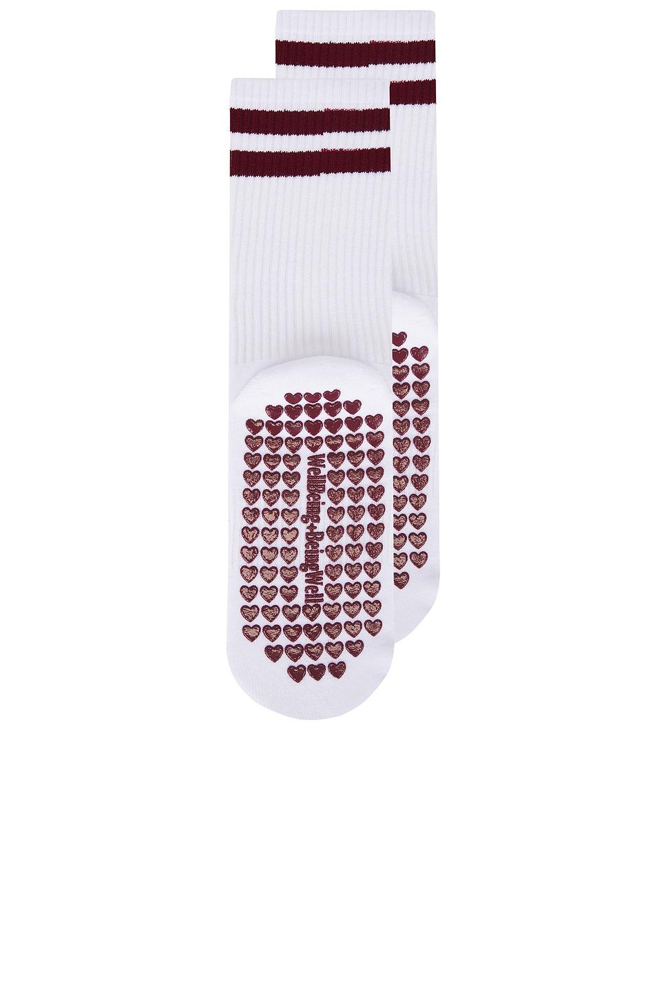 Striped Tube Grip Sock WellBeing + BeingWell Product Image