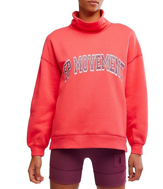 FP Movement Victory Funnel Neck Long Sleeve Oversized Sweatshirt and Biker Short Set Product Image