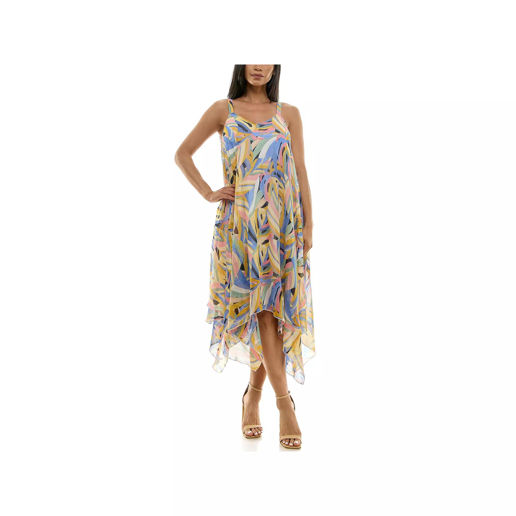 Women's Nina Leonard Uneven Hem Dress,  Product Image