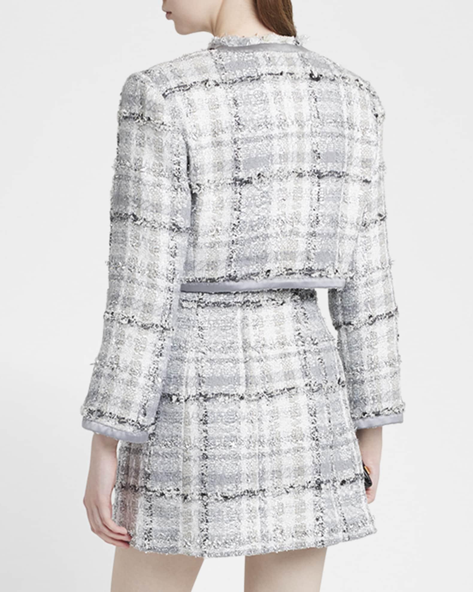 Rachel Check Eyelash Tweed Crop Jacket Product Image