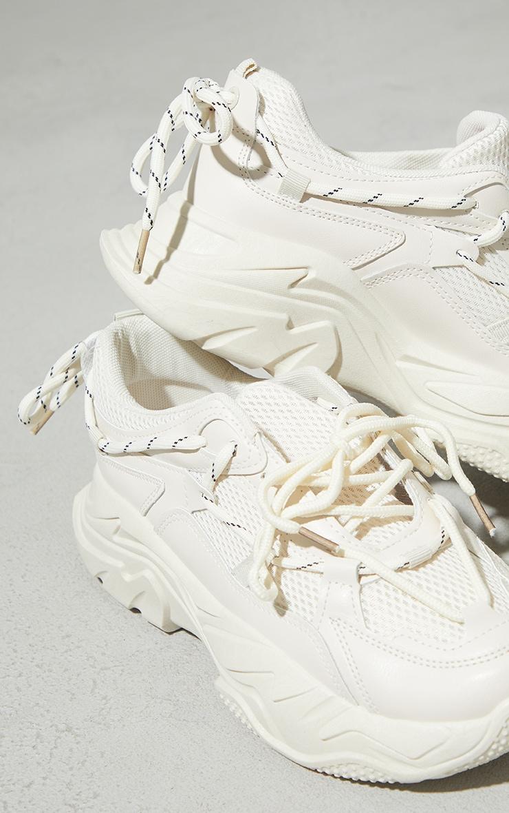 Sand Combat Lace Up Double Sole Chunky Sneakers Product Image