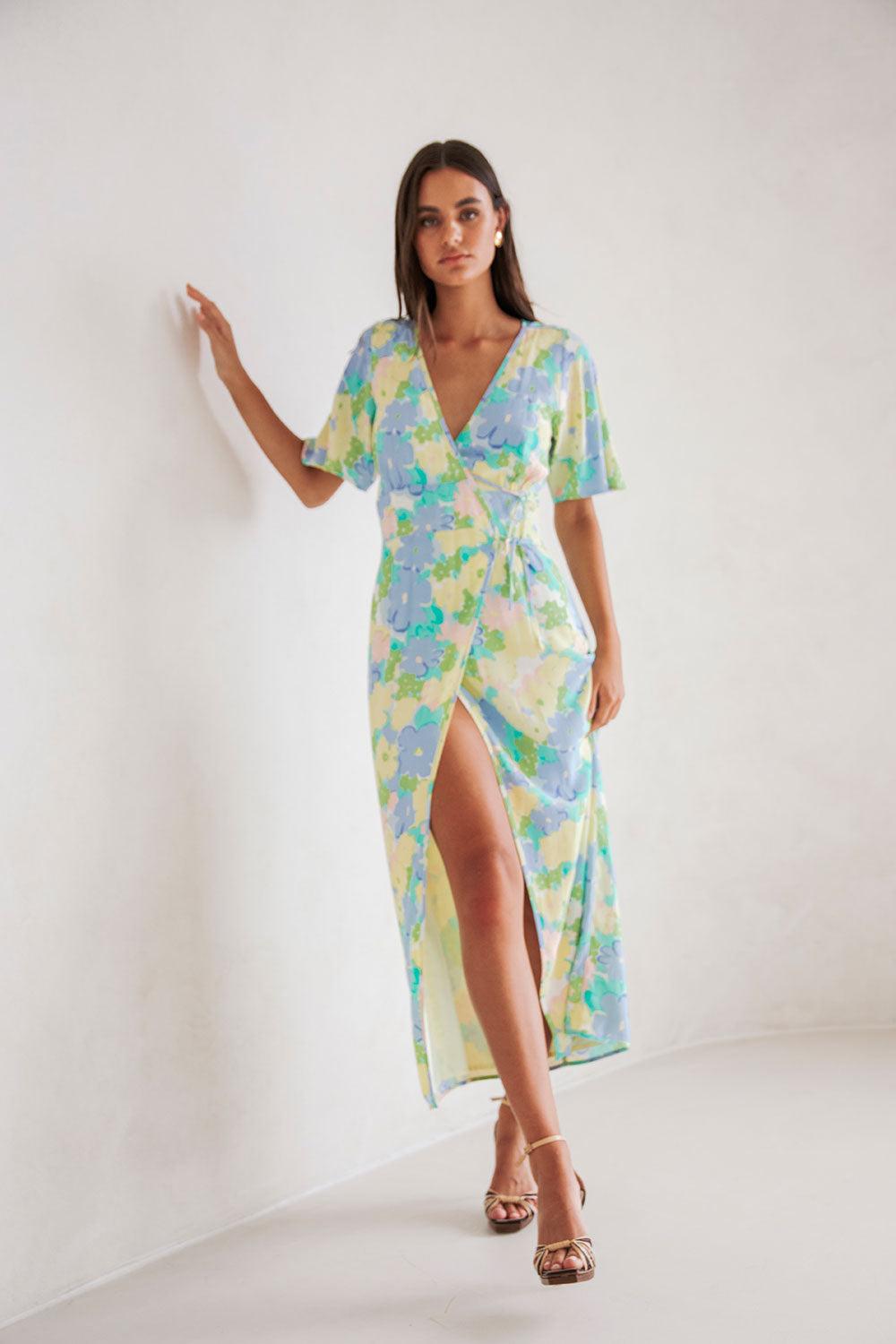 Aquitaine Wrap Dress - Floral Dream Product Image