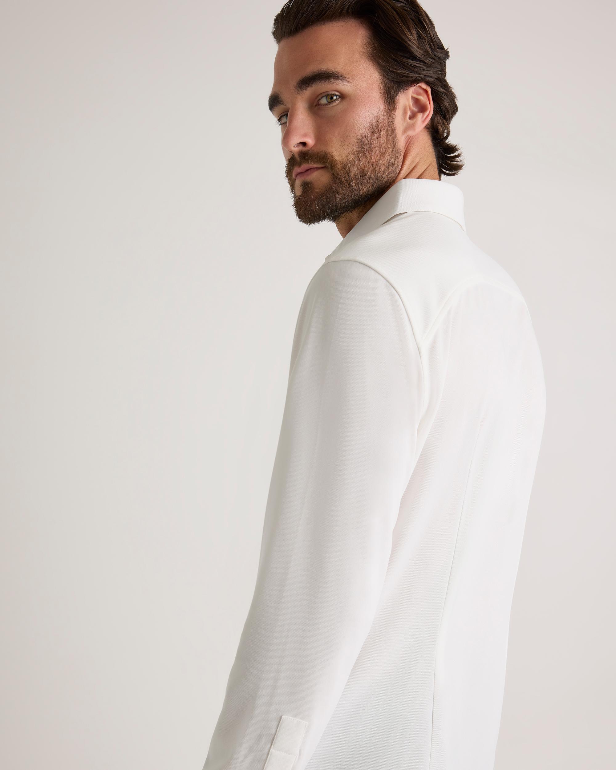 Quince | Men's Commuter Stretch Pique Long Sleeve Button Down 100% Polyester Product Image